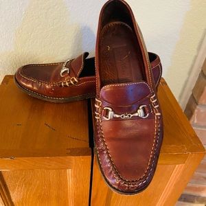 Cole Haan brown loafers with silver bar size 8B in great condition.